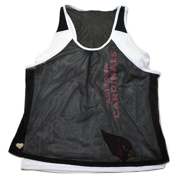 Reebok Womens NFL Arizona Cardinals Mesh Racerback Tank Top Shirt New With Tags - Picture 1 of 7